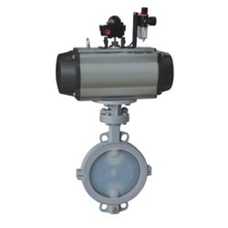 Pneumatic Butterfly Valve Lined with FEP
