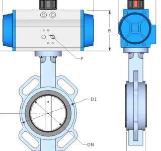 pneumatic-actuator-butterlfy-valve
